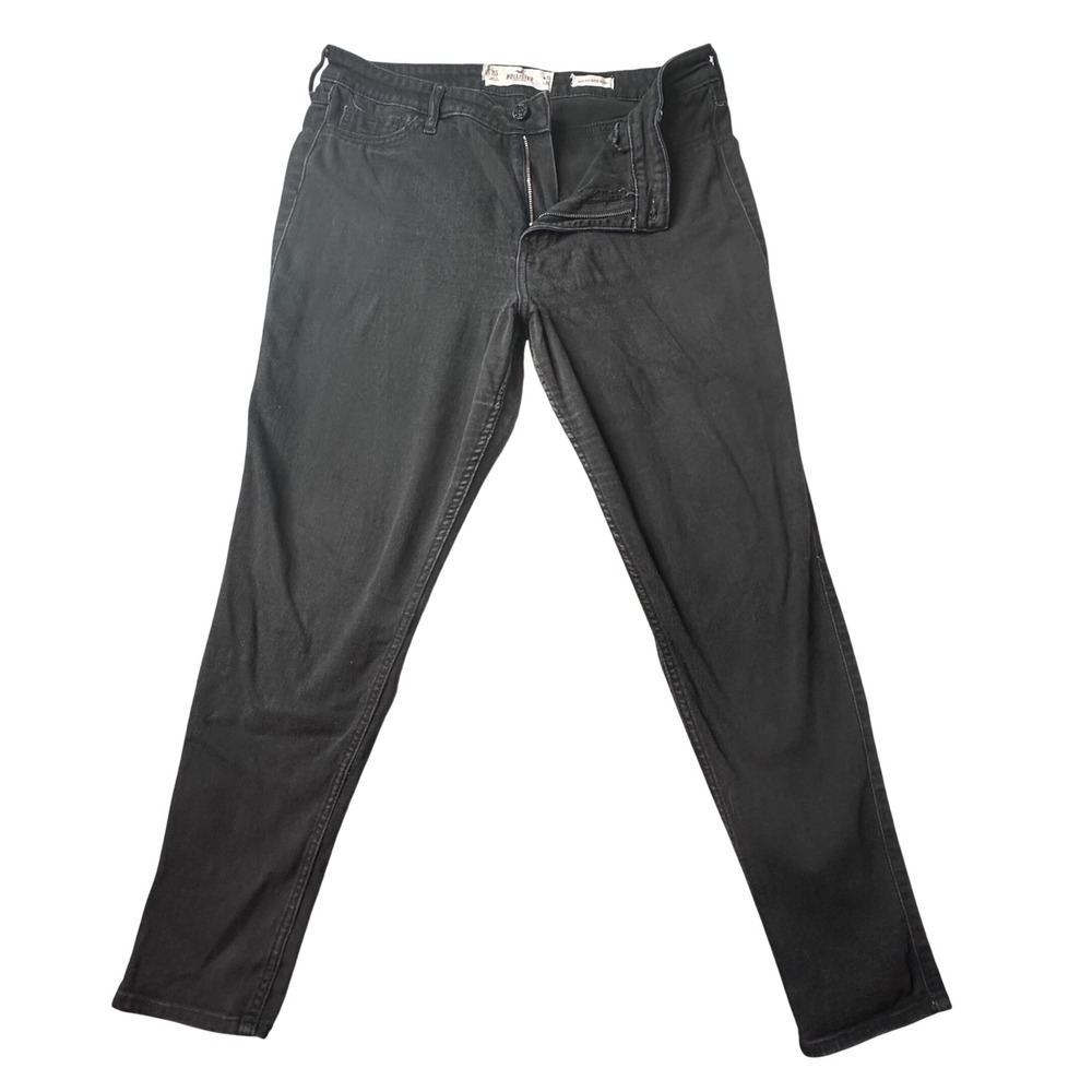 Hollister Jeans Womens 15S Black‎ High Rise Super Skinny Stretch Denim 34x27